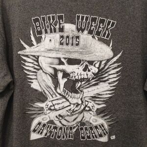 Daytona Beach Bike Week 2015 Men's Size L Skull Graphic